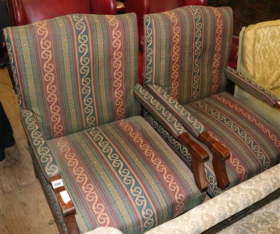 Pair of upholstered armchairs(-)